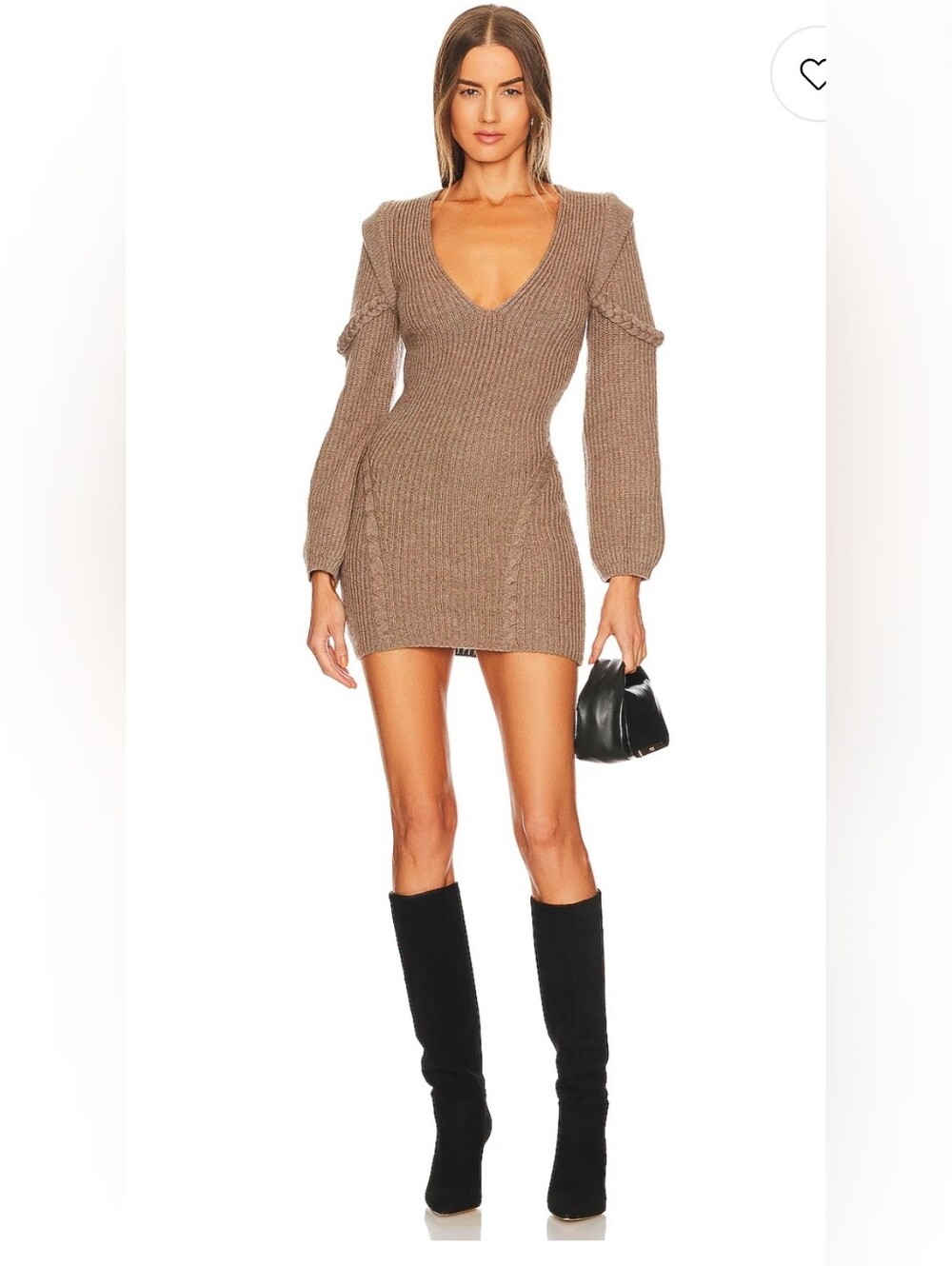Michael Costello x REVOLVE Malina Sweater Dress Taupe XSmall
